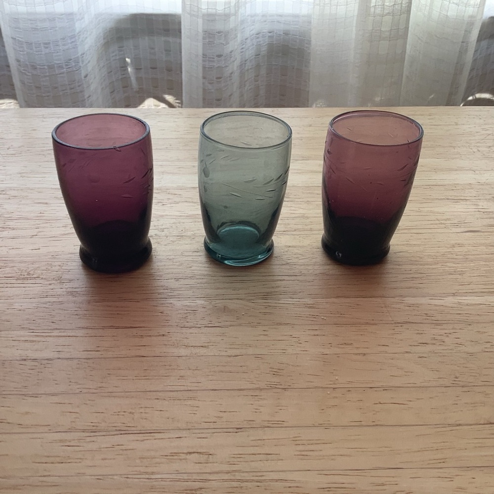 Colorful shot glasses..